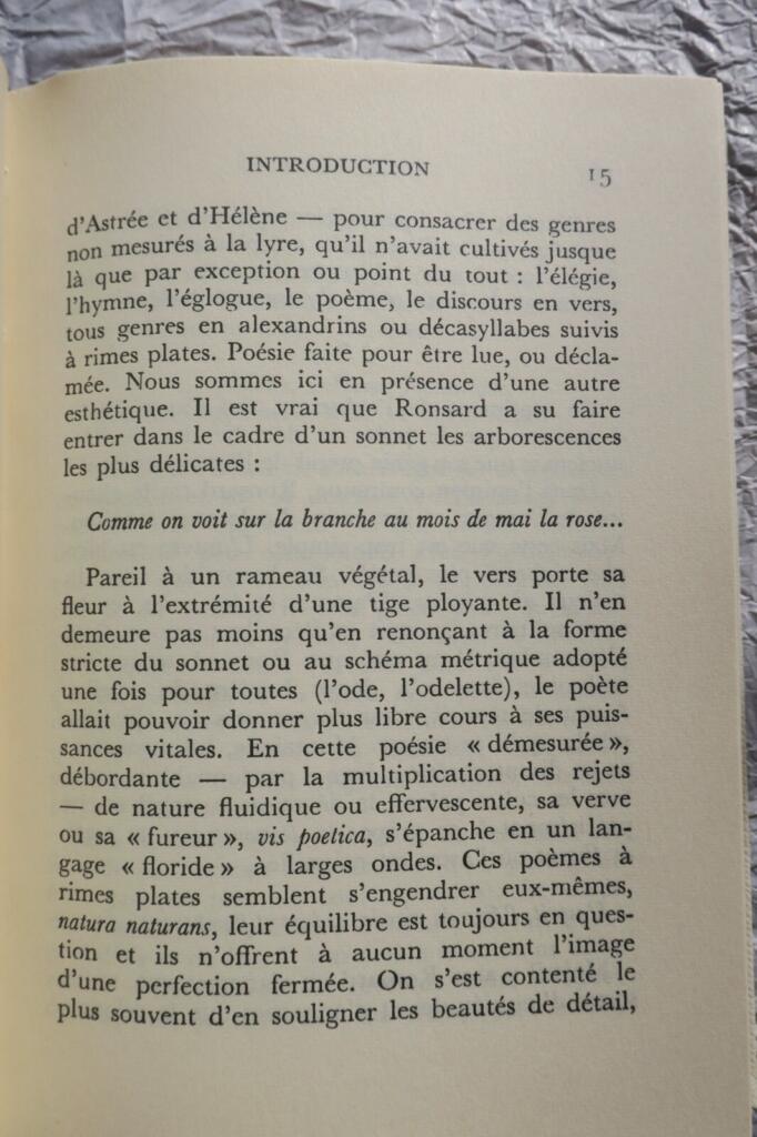 RONSARD P. de *Poésies*