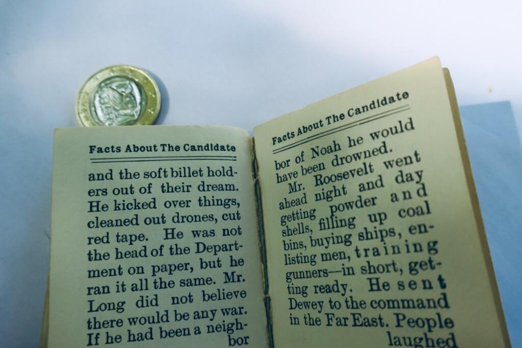 Roosevelt for president FACTS ABOUT THE CANDIDATE miniature book 1904 USA