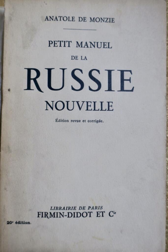 Russie Monzie Petit manuel de la Russie nouvelle 1931