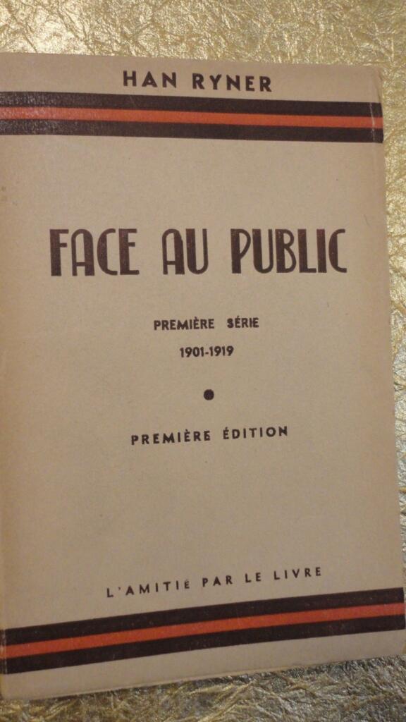 RYNER Face au public – Première série 1901-1919.