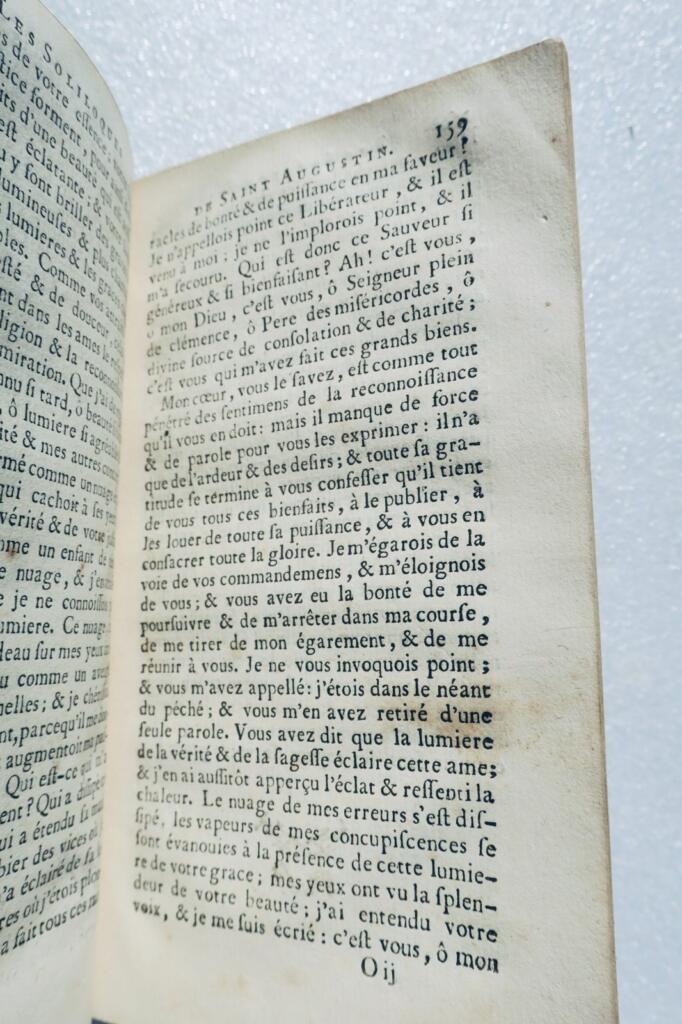 Saint Augustin Les soliloques le manuel et les méditations de ST AUGUSTIN 1756