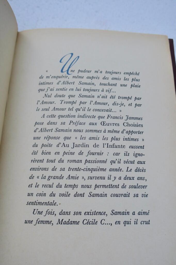 SAMAIN (Albert) Poèmes pour la grande amie