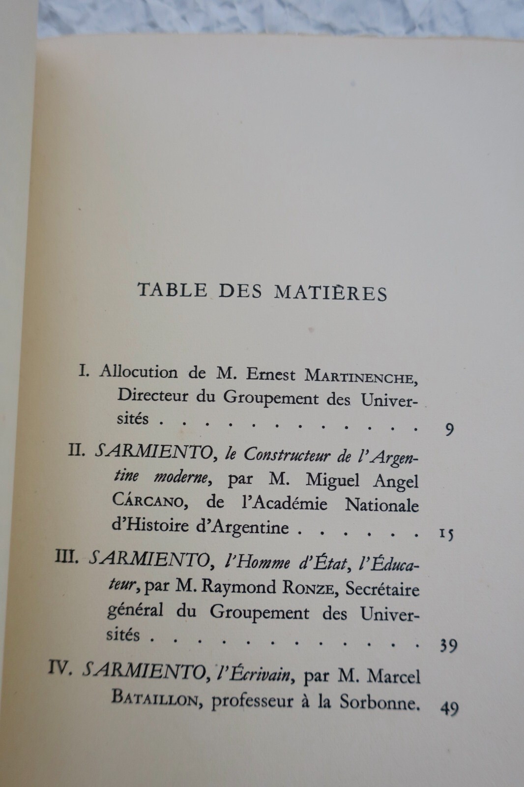 Sarmiento Hommage a Sarmiento - La Librairie Antique
