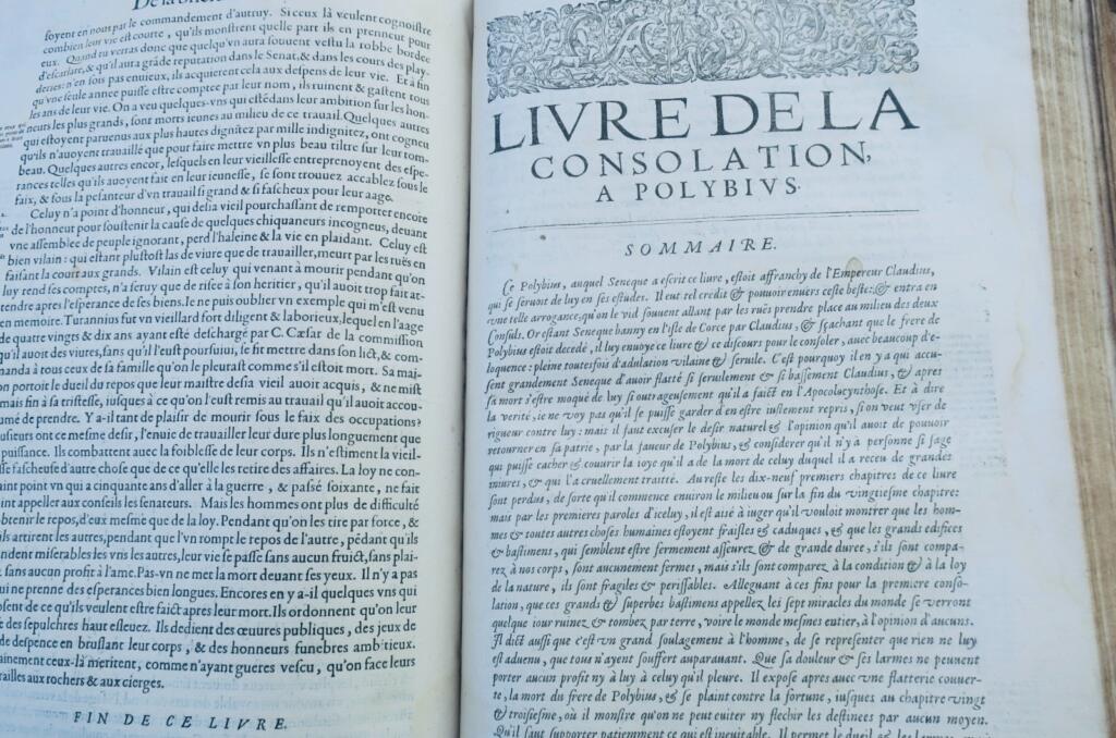 seneque Oeuvres de Luc Ann. Seneque par Matthieu de Chaluet 1624
