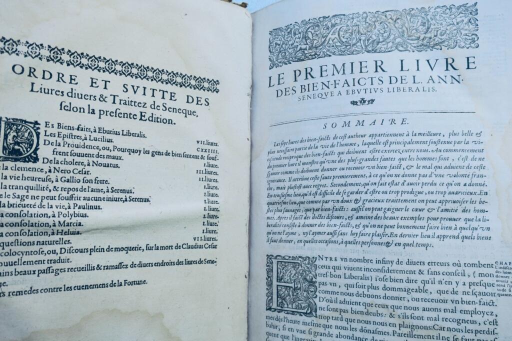 seneque Oeuvres de Luc Ann. Seneque par Matthieu de Chaluet 1624