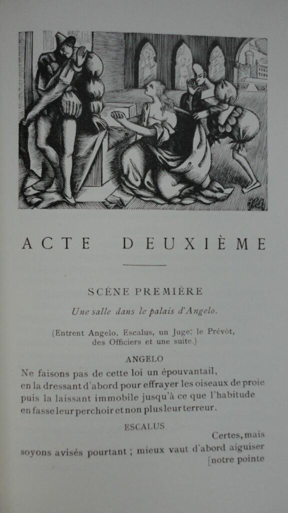 SHAKESPEARE Mesure pour mesure ILLUSTRE par Gambert