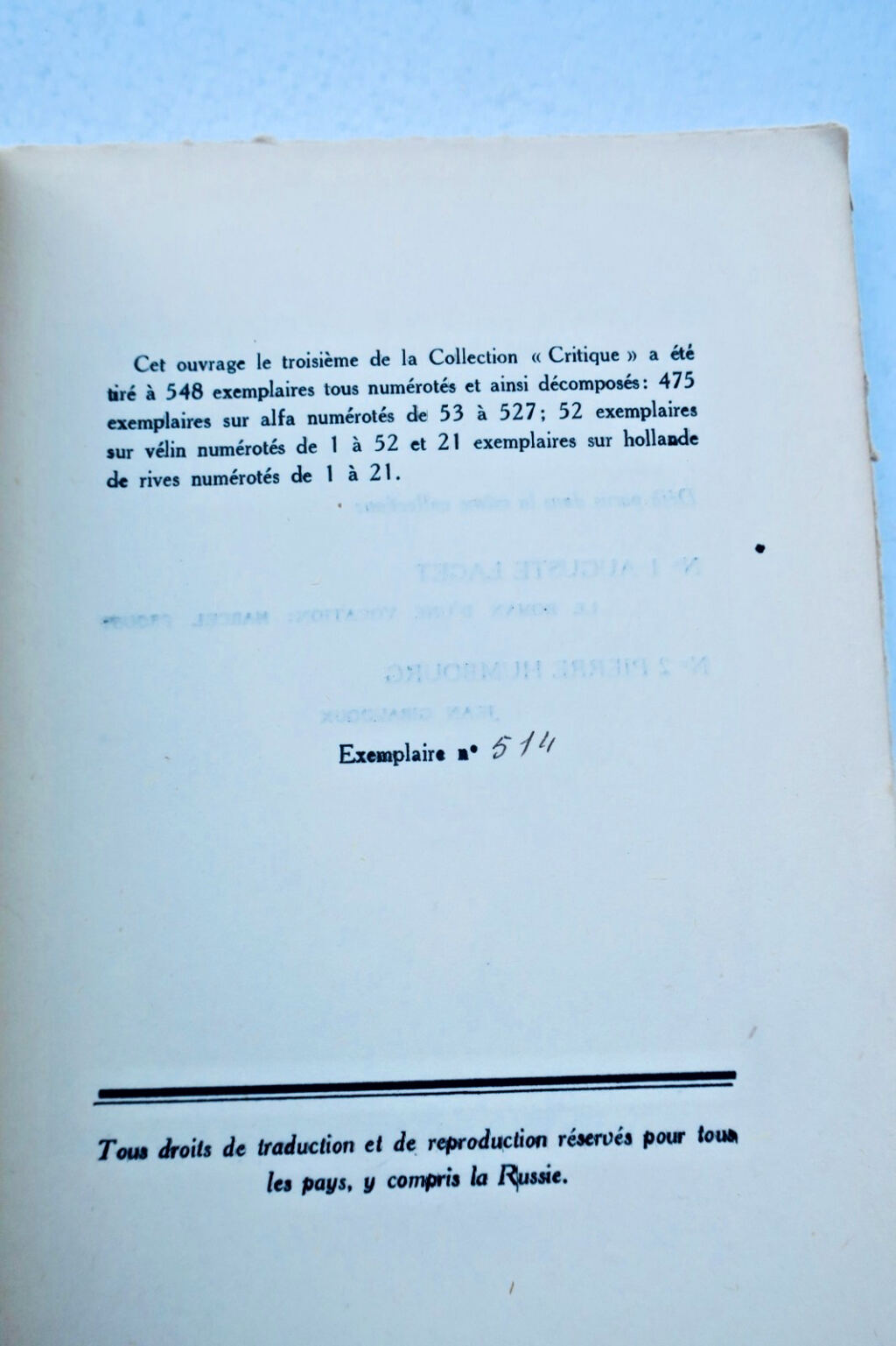 SOUPAULT Guillaume Apollinaire oder Reflets de l'incendie. 1926 bei Alfa