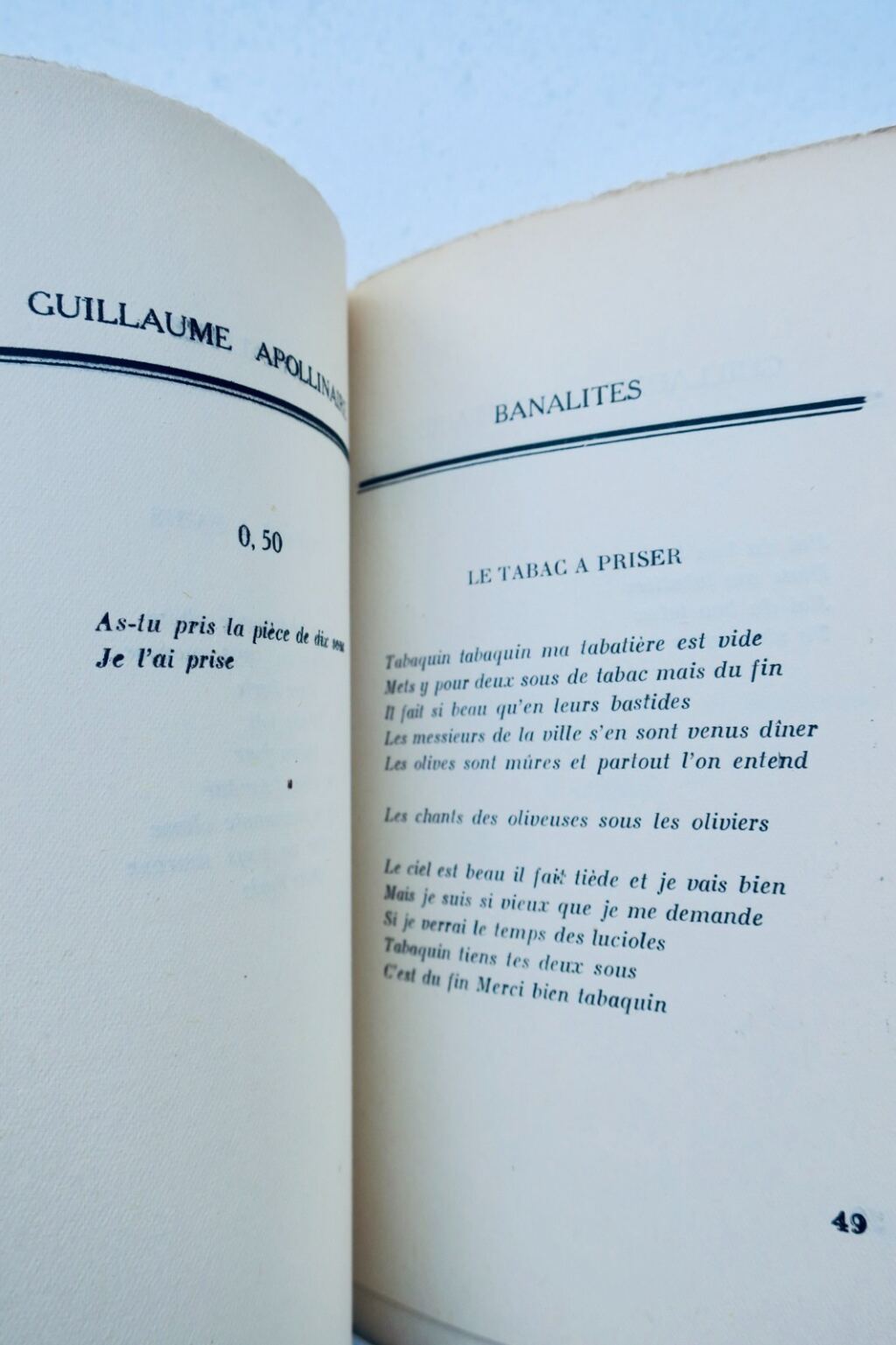 SOUPAULT Guillaume Apollinaire oder Reflets de l'incendie. 1926 bei Alfa