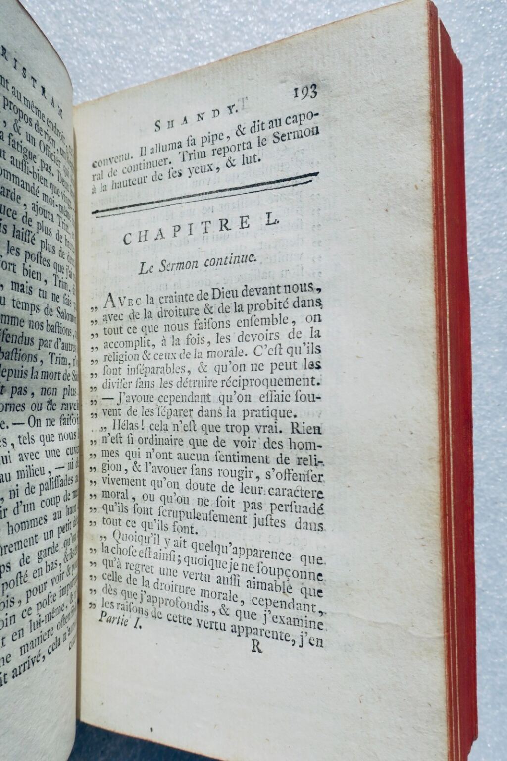 STERNE, Laurence LA VIE ET LES OPINIONS DE TRISTRAM SHANDY