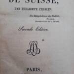 SUISSE Résumé de l’histoire de Suisse 1825 - La Librairie Antique
