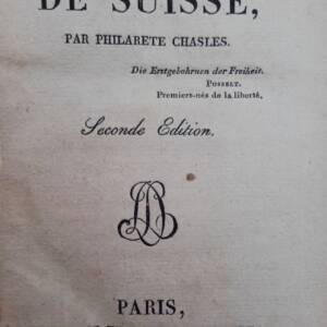 Switzerland Summary of Swiss History 1825