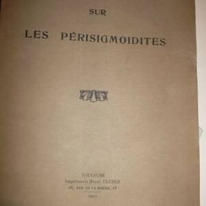 Sur Les Perisigmoidites Chabbert Dr Louis