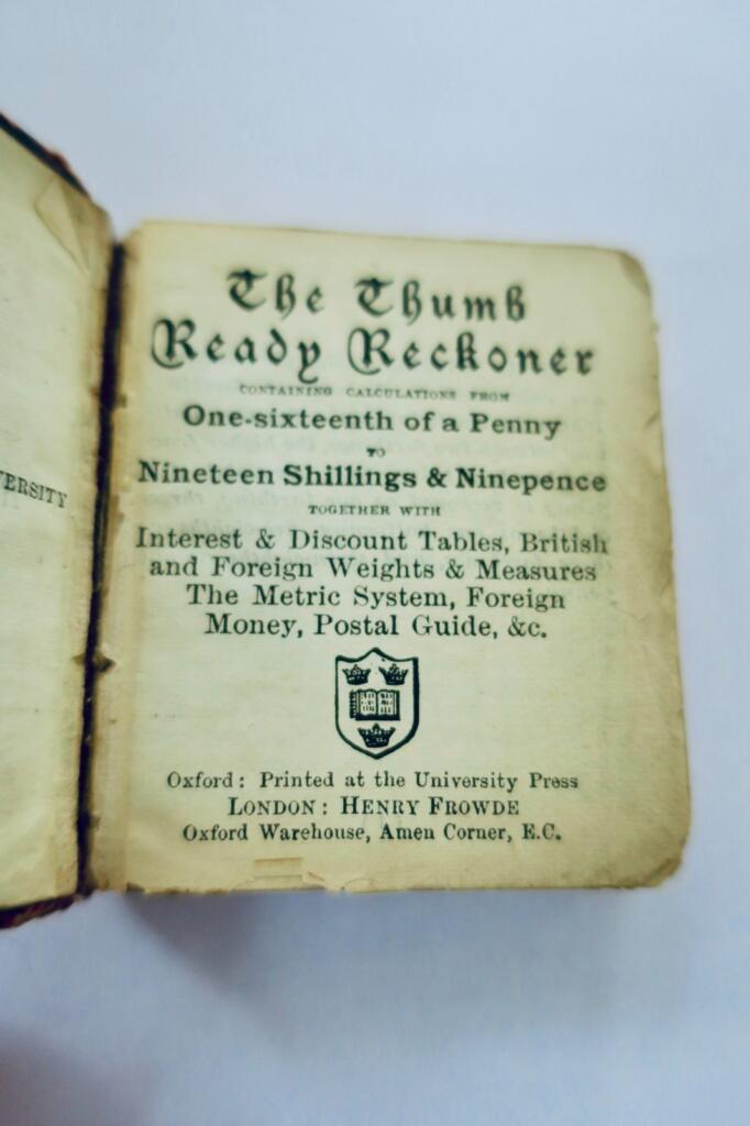 Thumb Ready Reckoner (Containing Calculations from One-sixteenth of a Penny
