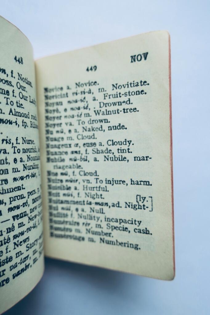 Lilliput translator dictionary French‑English English‑French miniature 60 × 40 mm