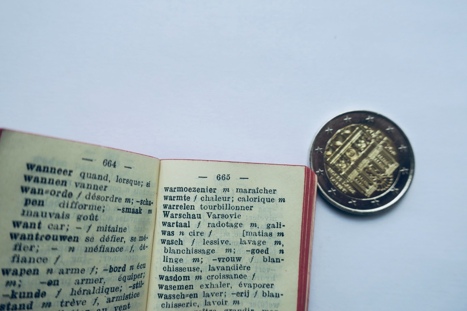 traducteur dict. lilliput nederlandsch-Fransch minuscule 36 x 48 mm. - La Librairie Antique