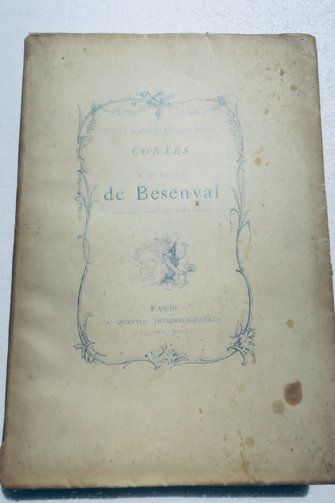 UZANNE CONTES DE M. LE BARON DE BESENVAL, LIEUTENANT GENERAL DES ARMEES DU ROI - La Librairie Antique