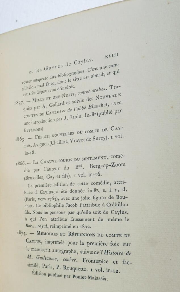 UZANNE OCTAVE FACETIES DU COMTE DE CAYLUS 1879