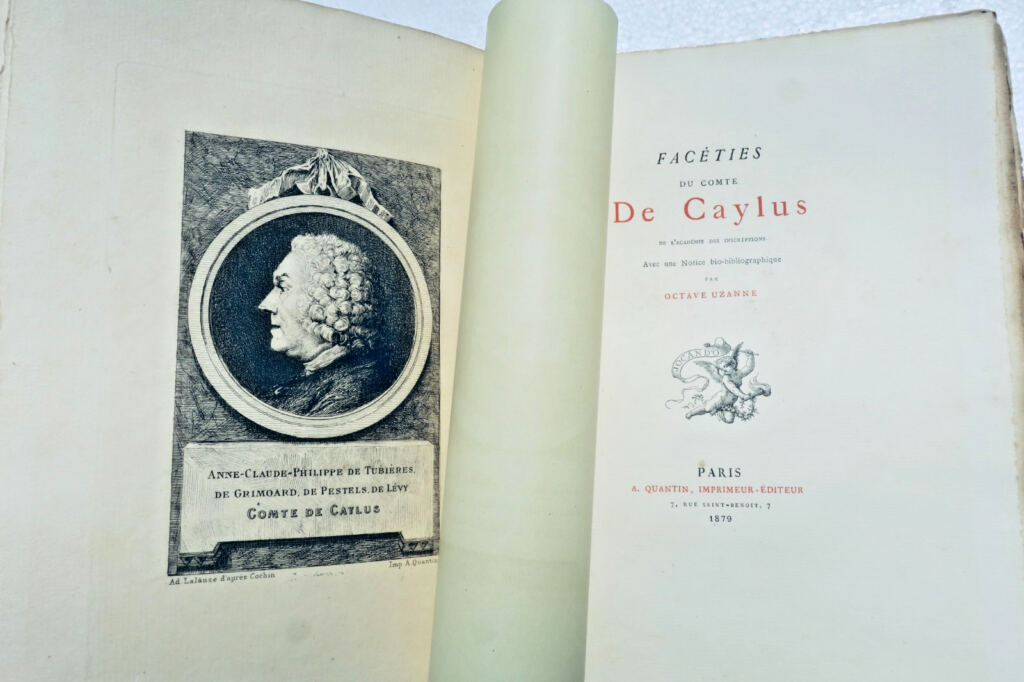 UZANNE OCTAVE FACETIES DU COMTE DE CAYLUS 1879