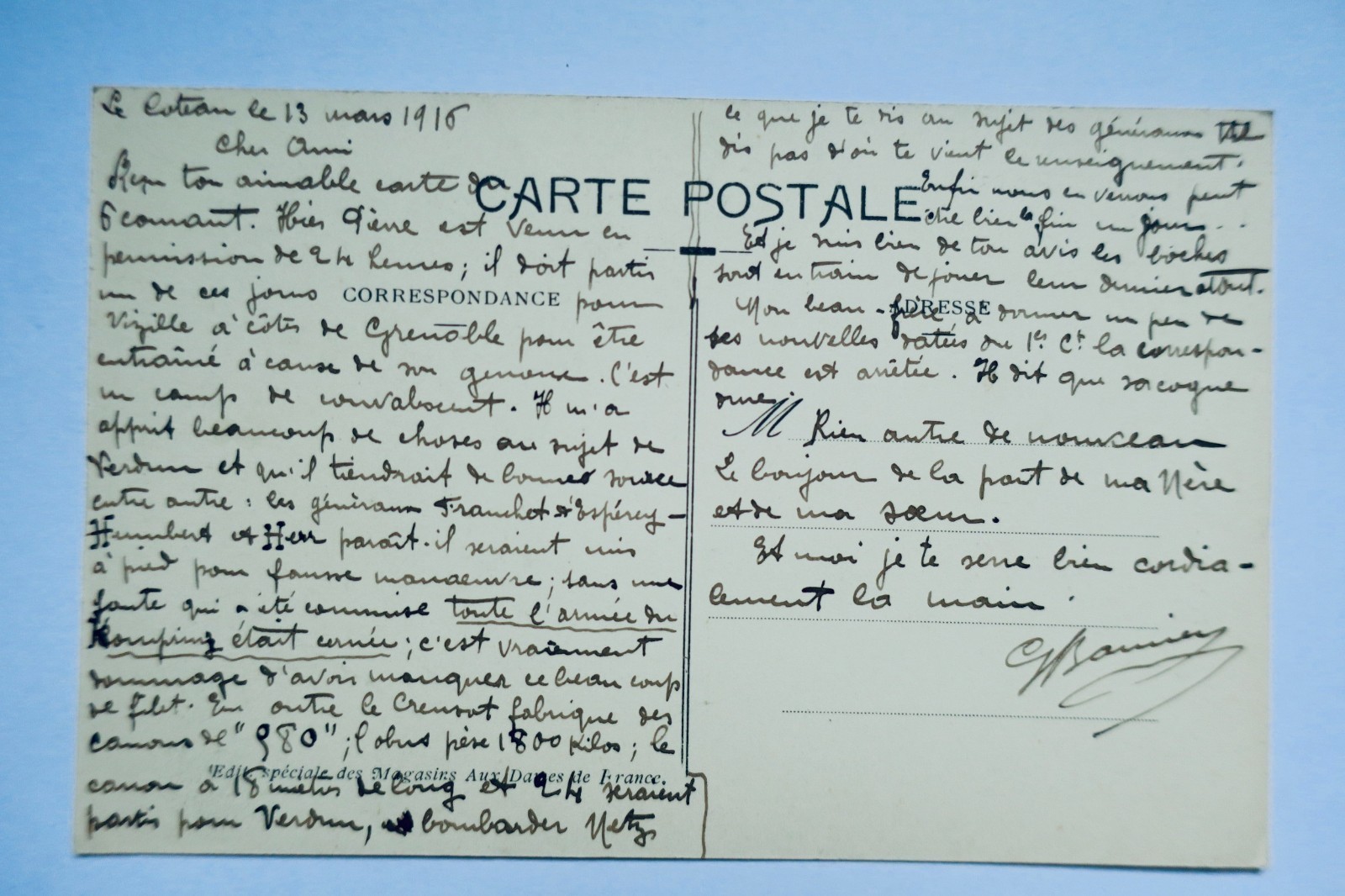 Vichy rue de Nîmes 1916 Poilu - La Librairie Antique