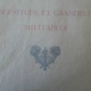 Vigny, Alfred De Servitude et Grandeur Militaires PIAZZA