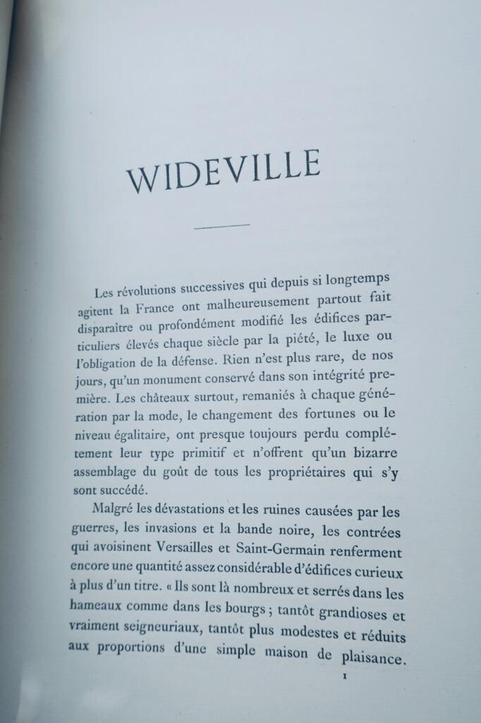 Wideville, Histoire et description 1874 CHATEAU