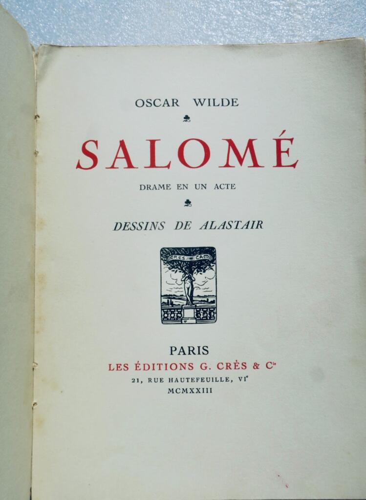 WILDE (Oscar). Salomé. Alastair作図 1923
