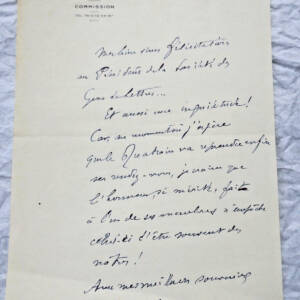 XANROF belle lettre manuscrite autographe