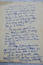 Yves-Gérard Le Dantec belle lettre autographe manuscrite & signée