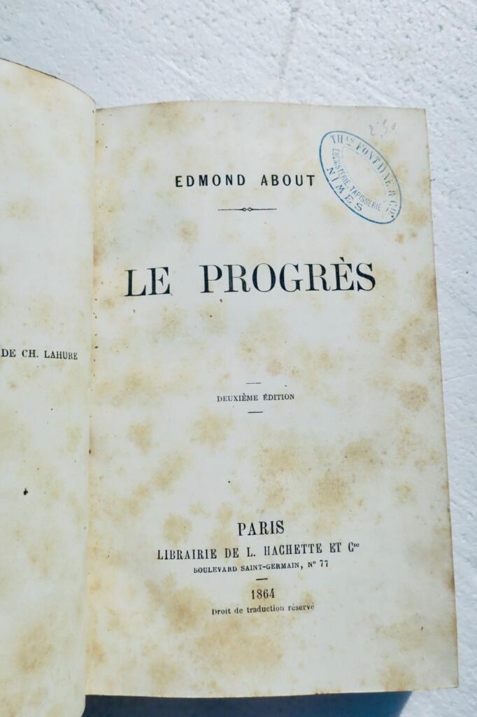 ÜBER (Edmond) Le Progrès 1864
