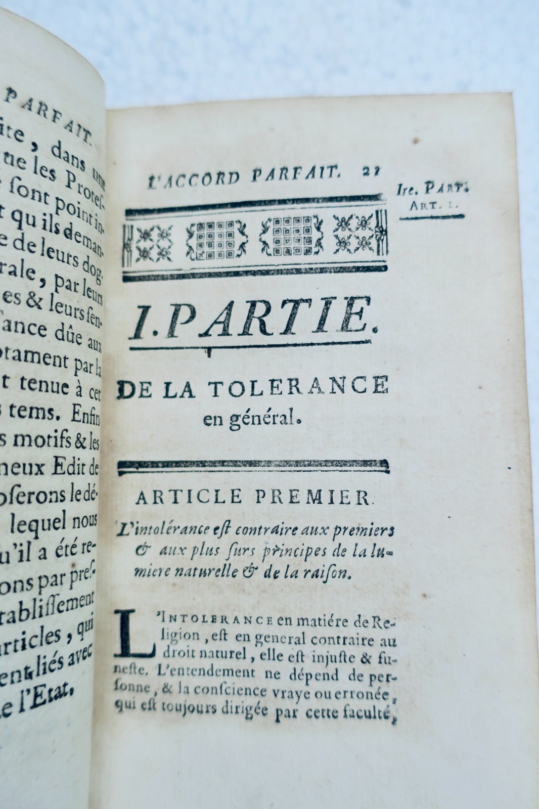 accord parfait de la nature de la raison de la révélation & de la politique 1753 – Image 4