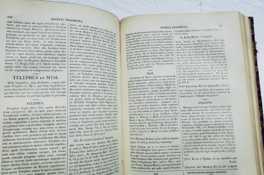 アイスキュロスおよびソフォクレス著作集:悲劇と断片集、ギリシア語・ラテン語、1864年