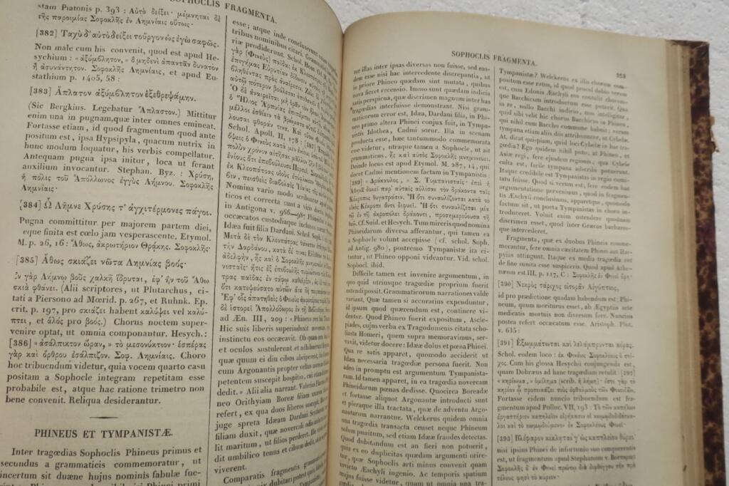 アイスキュロスおよびソフォクレス著作集:悲劇と断片集、ギリシア語・ラテン語、1864年