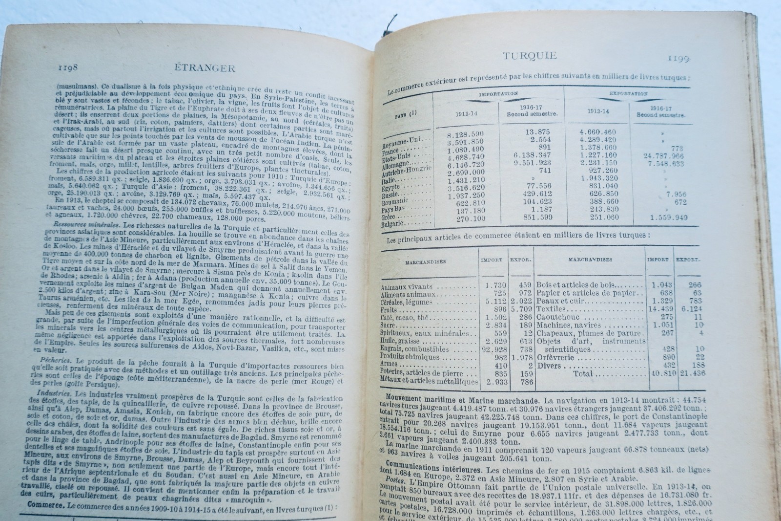 1919年版フランス・海外年鑑