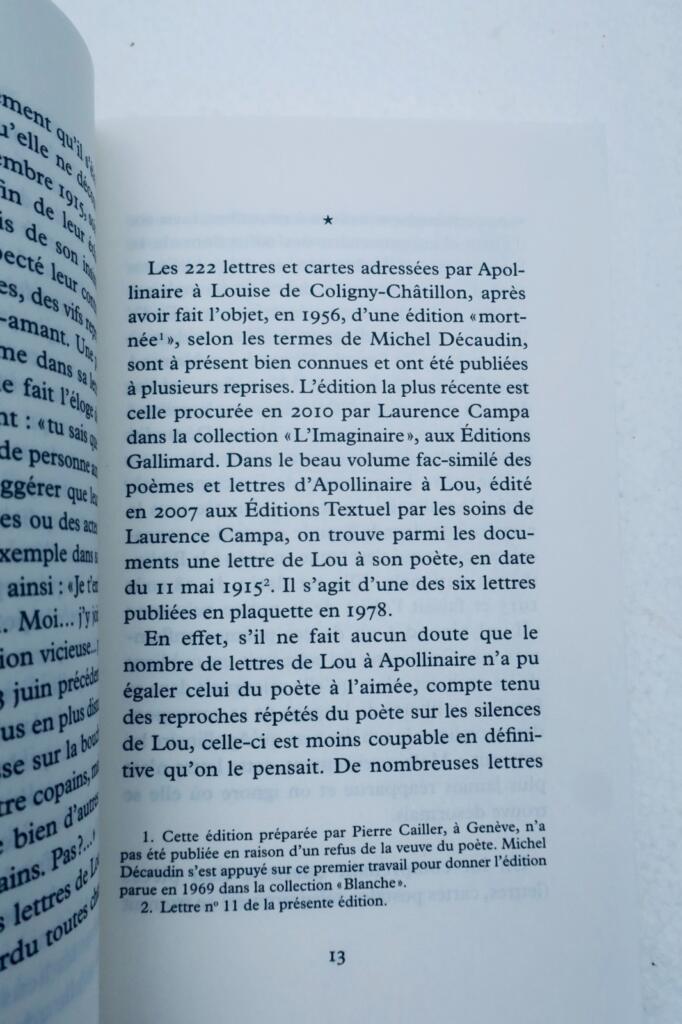 APOLLINAIRE COLIGNY-CHATILLON (Louise de) Briefe an Guillaume Apollinaire EO