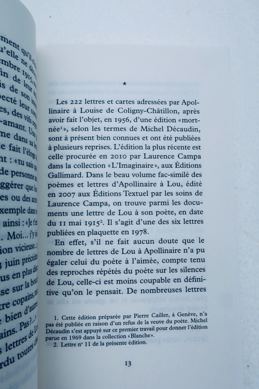 APOLLINAIRE COLIGNY-CHATILLON (Louise de) Lettres à Guillaume Apollinaire EO - La Librairie Antique