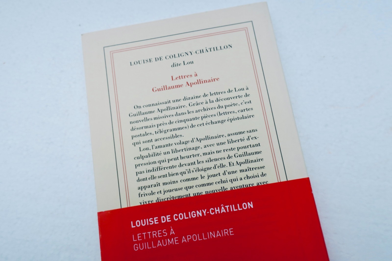 APOLLINAIRE COLIGNY-CHATILLON (Louise de) Lettres à Guillaume Apollinaire EO – Image 6