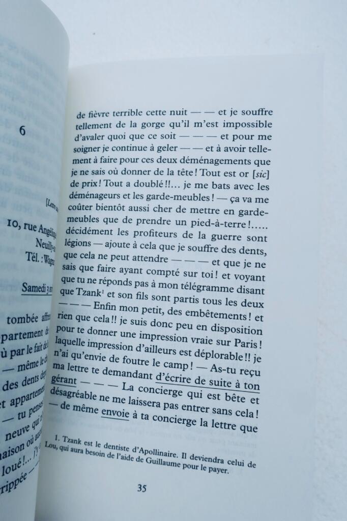 APOLLINAIRE COLIGNY-CHATILLON (Louise de) Briefe an Guillaume Apollinaire EO