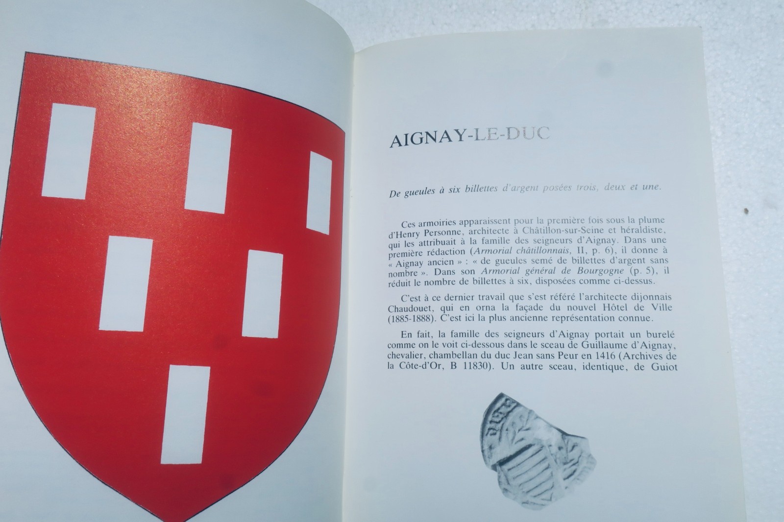 armorial des villes et bourgs : Chefs-lieux de cantons de la Côte d'or 89 – Image 3
