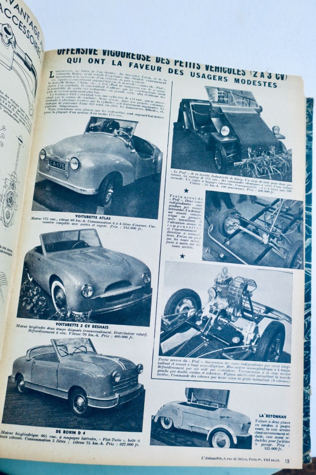 auto L’AUTOMOBILE Aviation Motorcycling Water sports Sport tourism..1951-52