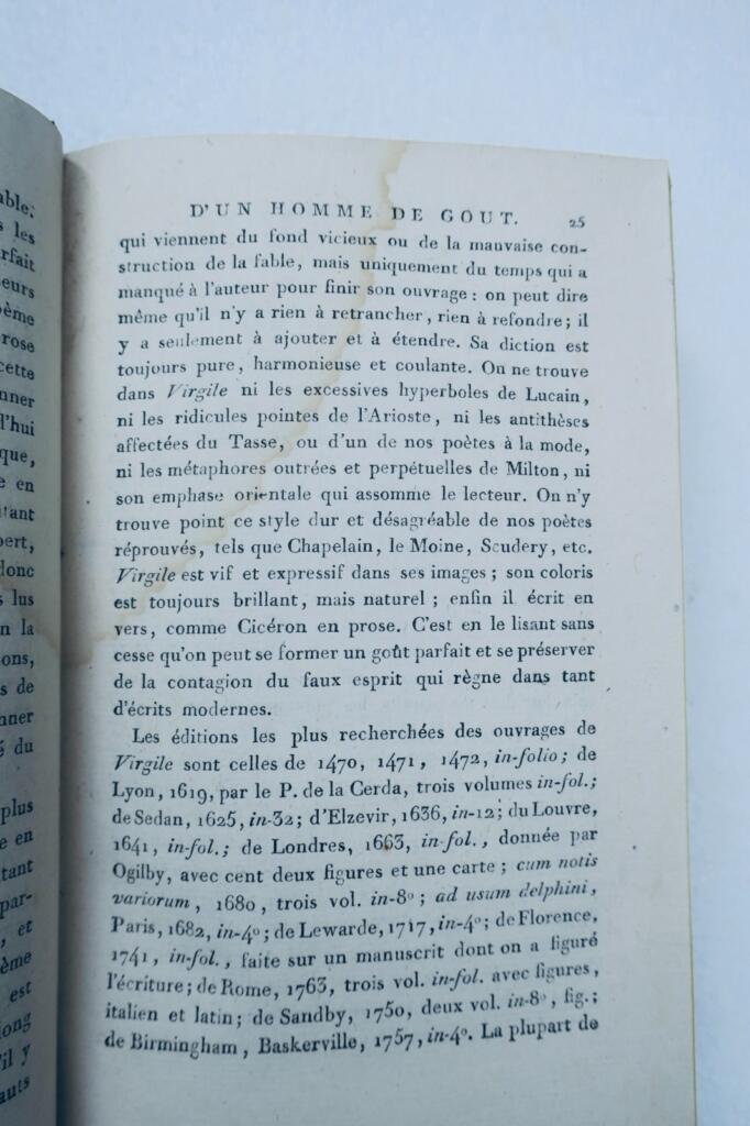 bibliothèque d’un homme de goût, ou tableau de la littérature 1798