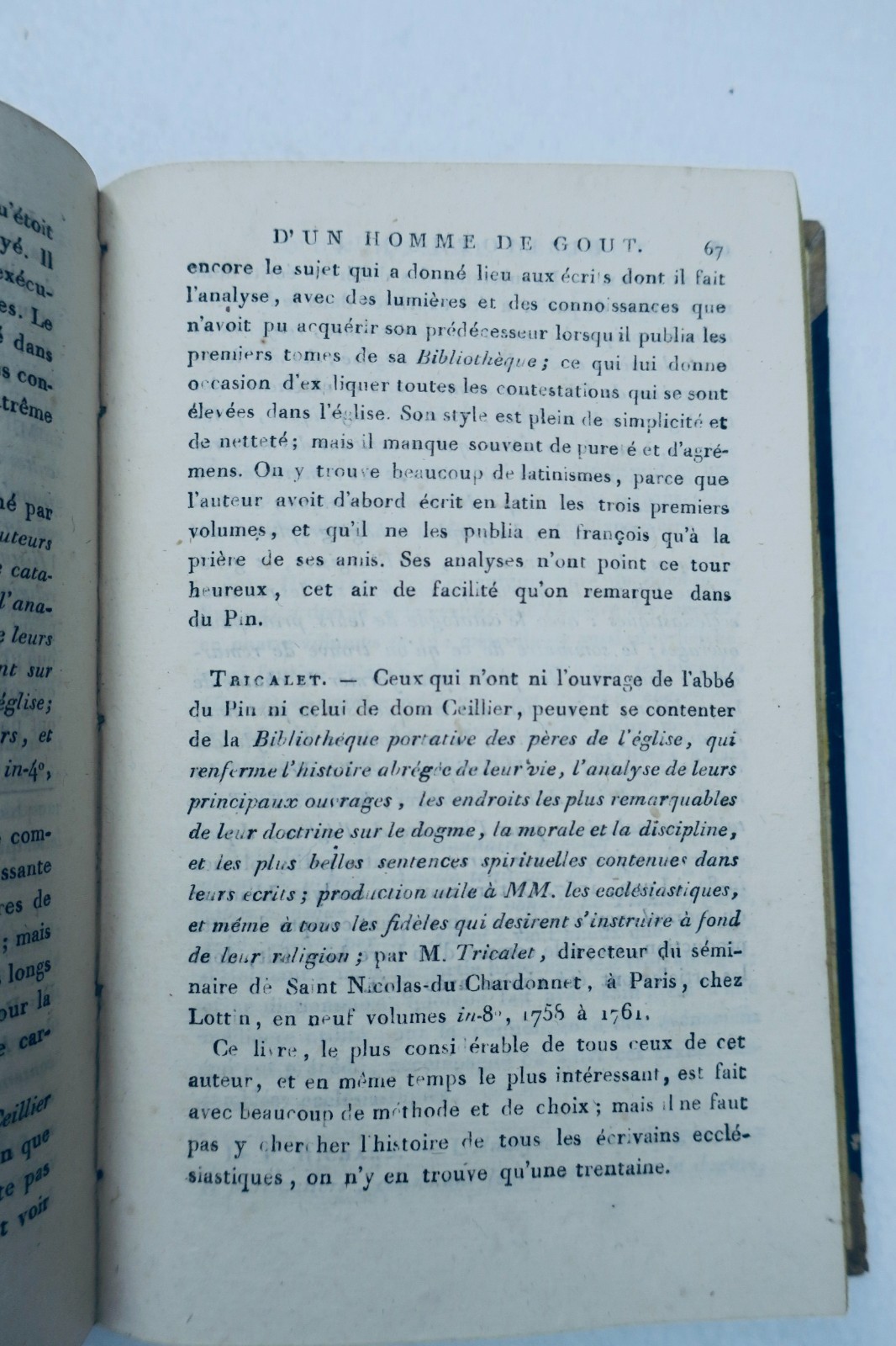 Bibliothek eines Mannes von Geschmack oder Literaturspiegel 1798