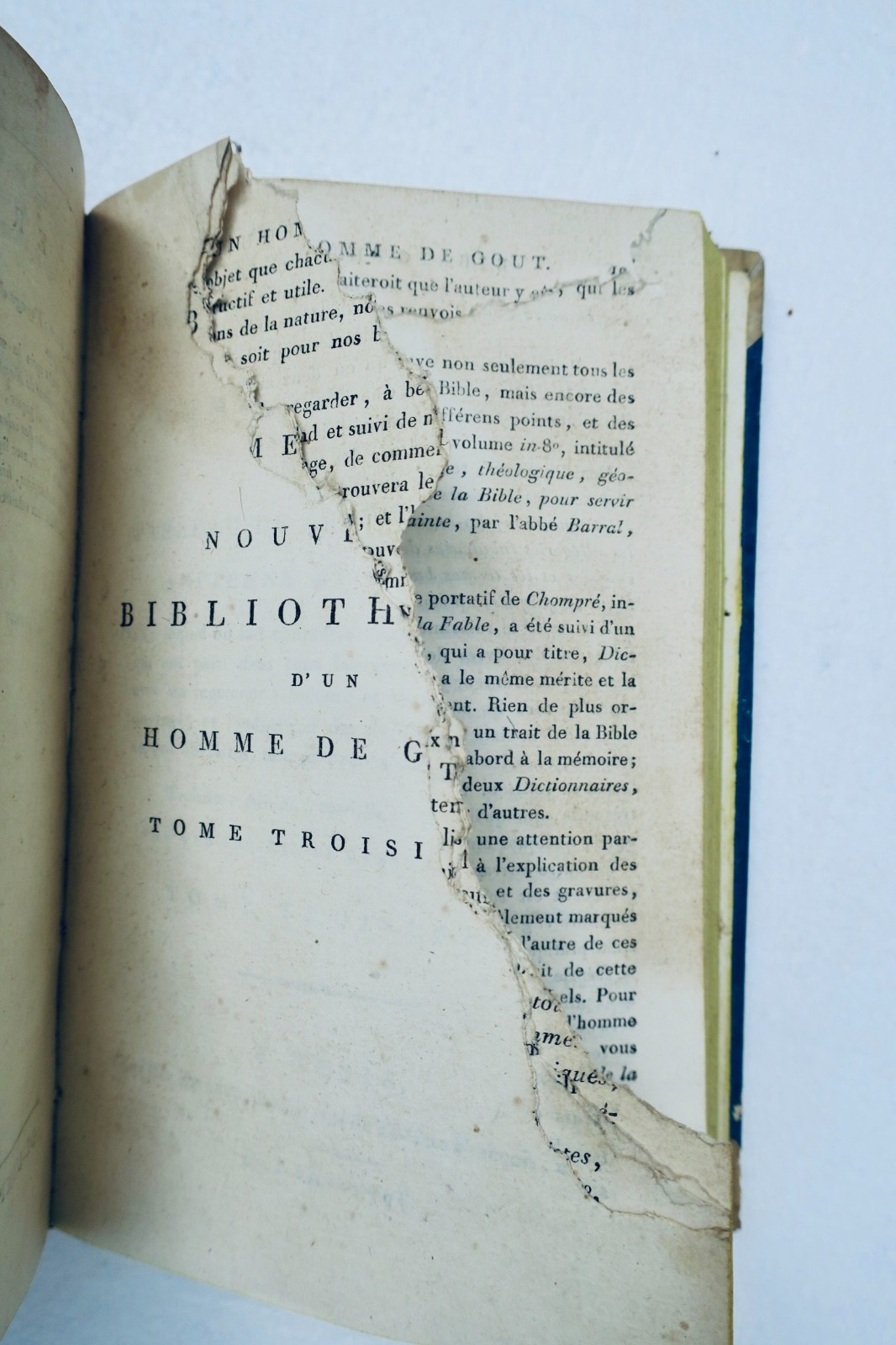 bibliothèque d’un homme de goût, ou tableau de la littérature 1798 - La Librairie Antique