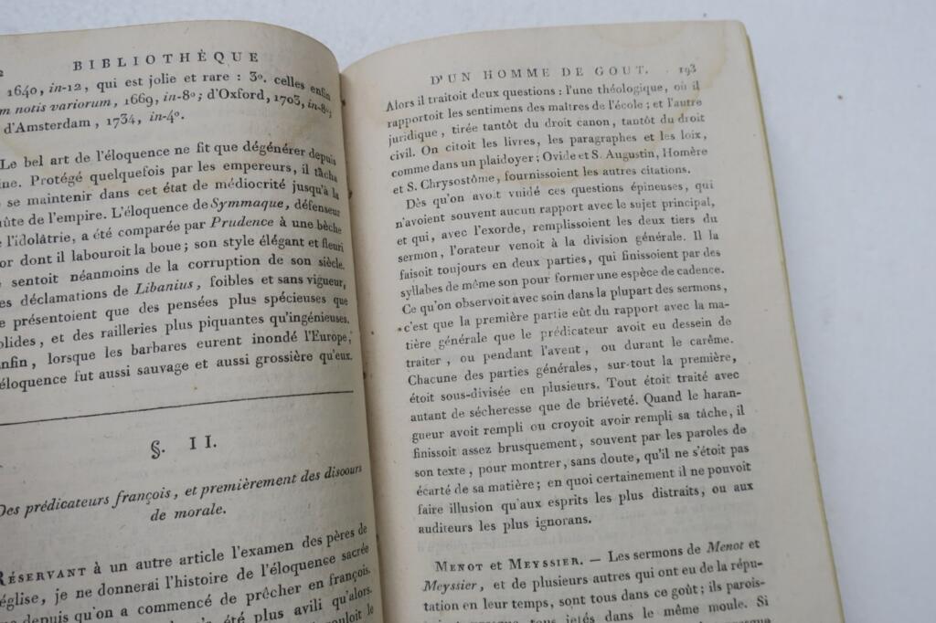 bibliothèque d’un homme de goût, ou tableau de la littérature 1798