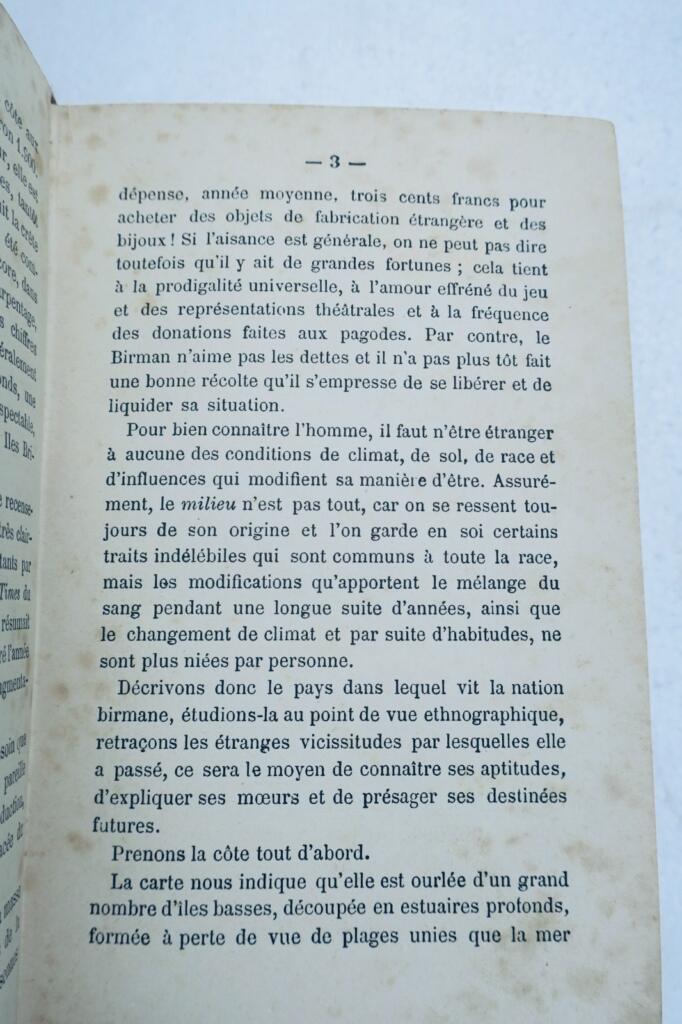 birmanie Un français en Birmanie Comte A. Mahé de La Bourdonnais 1891