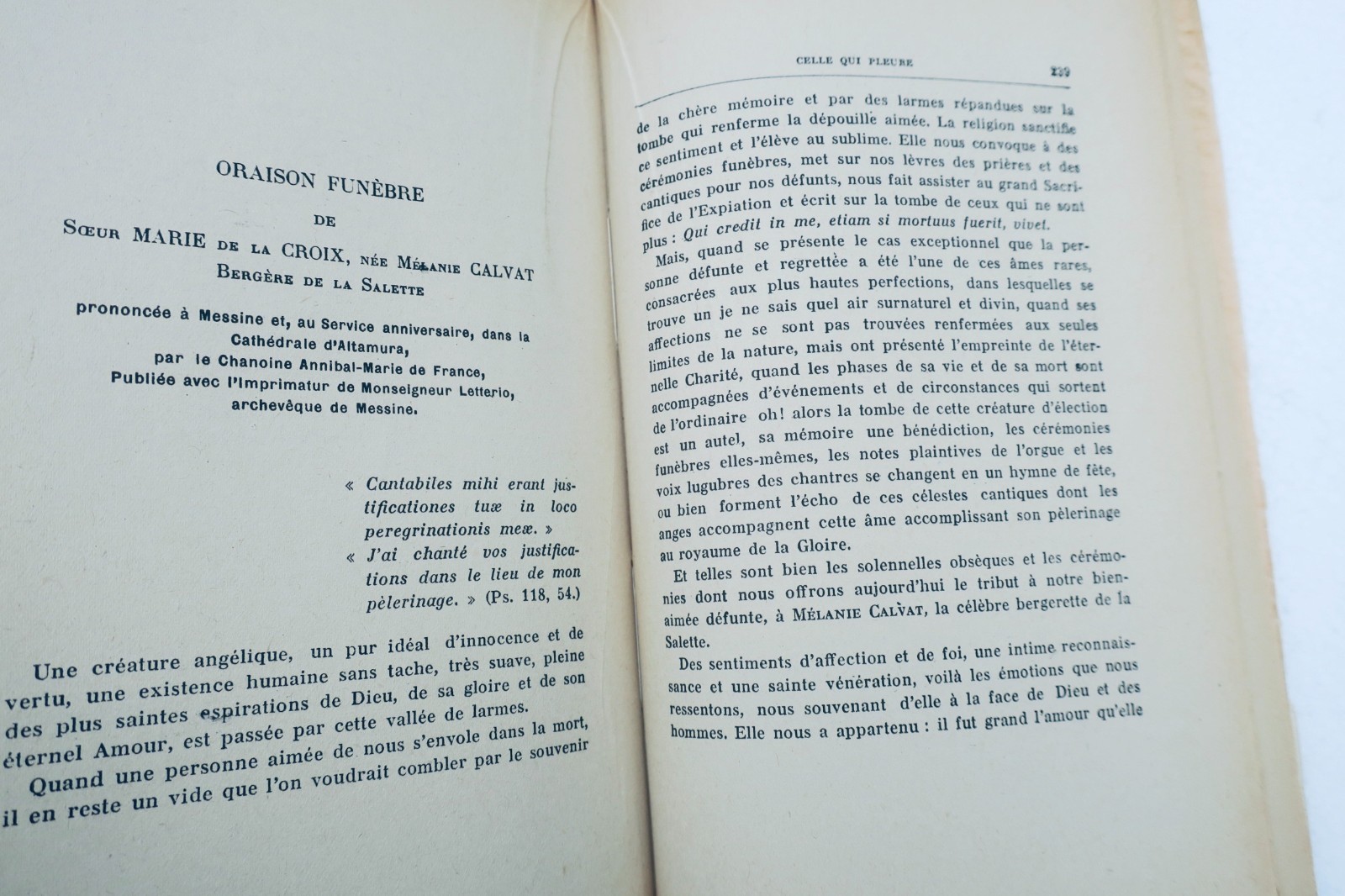 BLOY LEON Celle Qui Pleure (Notre Dame De La Salette) 1945 - La Librairie Antique