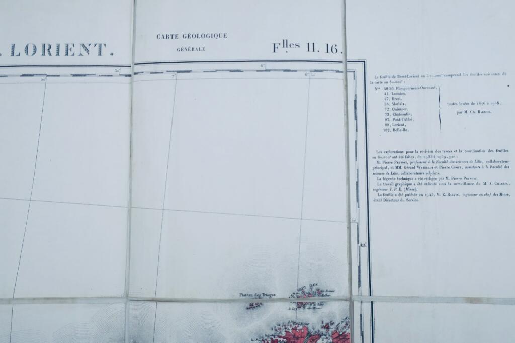 ブレスト＝ロリアン 73×97 cm、陸軍地形図