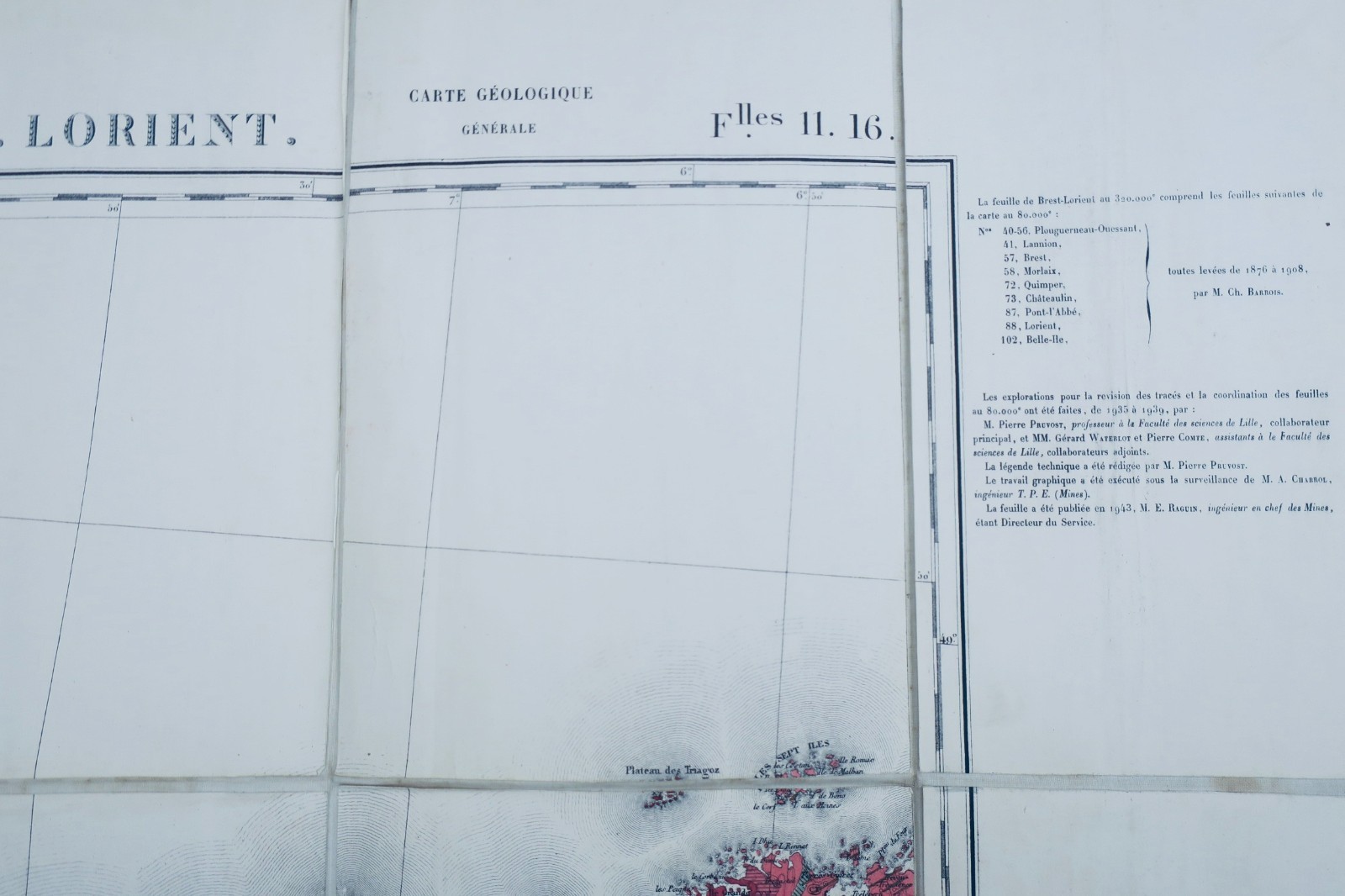 ブレスト・ロリアン 73×97cm、陸軍地形図
