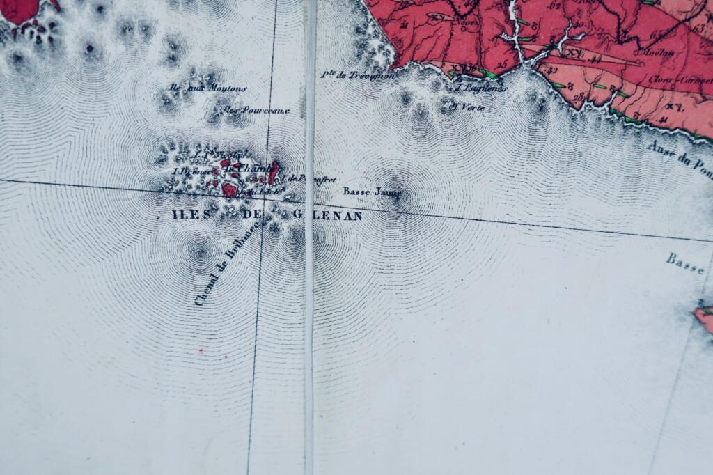 ブレスト＝ロリアン 73×97 cm、陸軍地形図