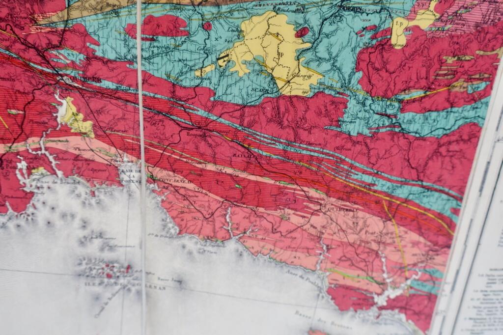 ブレスト＝ロリアン 73×97 cm、陸軍地形図