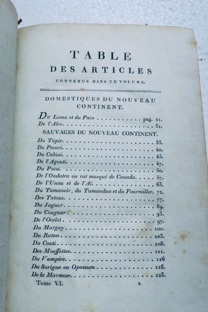 buffon HISTOIRE NATURELLE DE BUFFON 1804